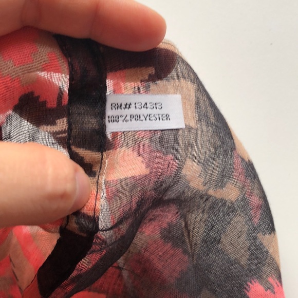 Coral Aztec Infinity Scarf - Picture 6 of 6